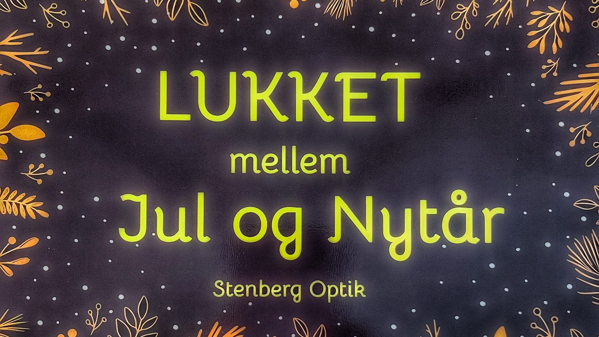 Stenberg Optik julelukket